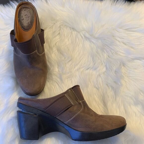Cole Haan Brown Clogs 3" Heels Size 9.5 - Picture 1 of 7